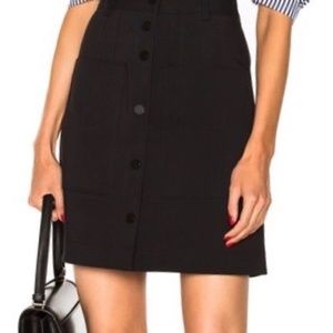 TIBI Urban Cargo Skirt - snap front buttons, oversized pockets